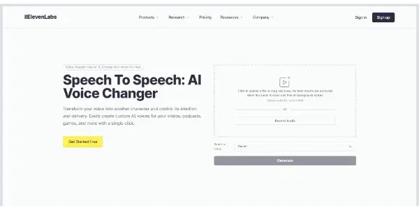 AI Voice Changer by ElevenLabs