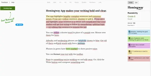 Hemingway App