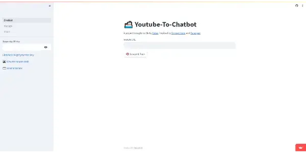 YouTube to Chatbot